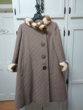 Vintage 1960s Fur Trimmed