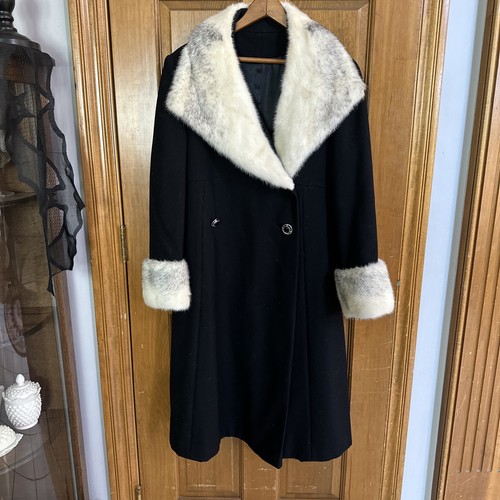 Cappotto con collo - collo, visone