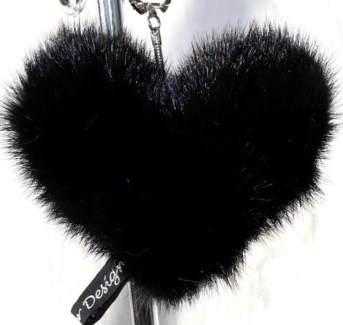 Visone ciondolo cuore - visone,